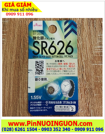 DAISO SR626SW, Pin đồng hồ 1.55v Silver Oxide DAISO SR626SW thị trường Nội địa Nhật